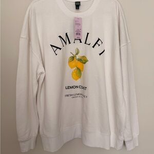 Wild Fable White Amalfi Graphic Sweater